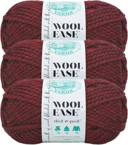 Miniatura 107 de Lion Brand Yarn - Ovillo de lana Wool-Ease Thick & Quick color fuerza aérea