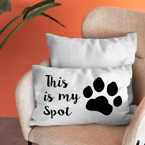 Miniatura 4 de Burosev Reservado para el perro, fundas de almohada suaves reversibles de doble cara, divertida pata de mascota This is My Spot, decoración