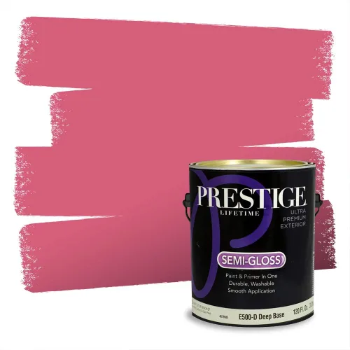 Miniatura 262 de Prestige Paints Pintura exterior e imprimación en uno, 1 galón, plano, coincidencia comparable de Valspar* Amber Rose*