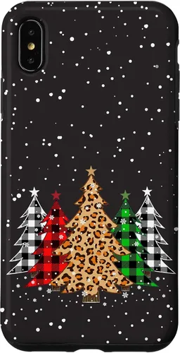 Miniatura 11 de Funda con diseño de árboles de Navidad con estampado de leopardo y cuadros para iPhone 16