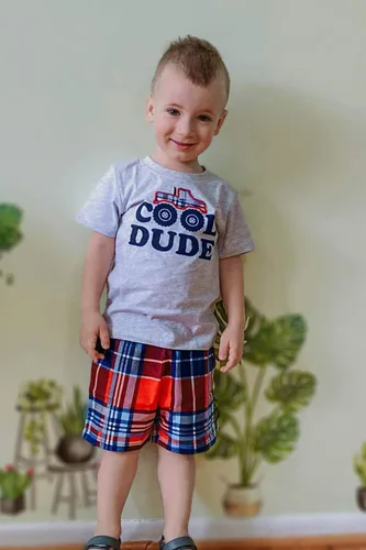 Miniatura 5 de Conjunto de camiseta de manga corta y pantalón corto de algodón para niño pequeño