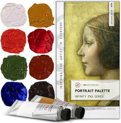 Miniatura 13 de Caja de Blancos de ZenART para tonos impecables - 200 ml de blanco de titanio, 50 ml de blanco de zinc y titanio y ocre amarillo de Nápoles - Caja