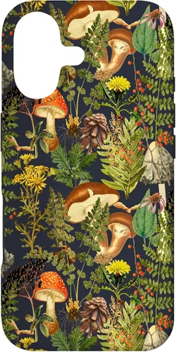 Mushroom Woodland Scene elderberries Fungi Nature Shrooms Case for iPhone 17