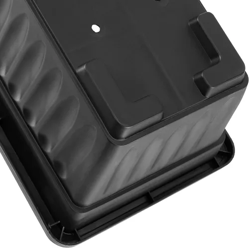 Miniatura 3 de Paquete de 6 cajas de flores de 17 pulgadas, macetas de plástico para verduras largas con bandeja, maceta negra para alféizar de ventana, patio