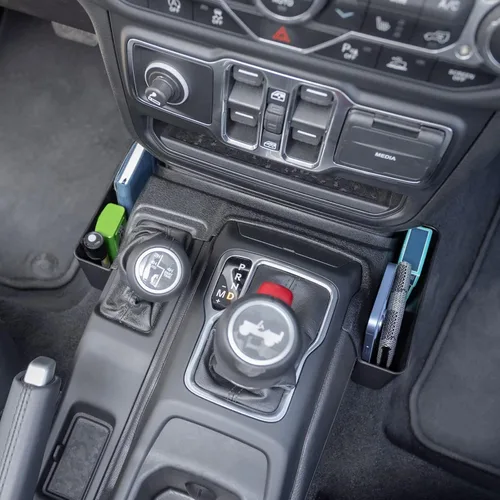 Miniatura 8 de Bandeja organizadora de palanca de cambios de consola central compatible con Jeep Wrangler JL/JLU 2018-2023 2024 2025 2026 y Jeep Gladiator JT Truck