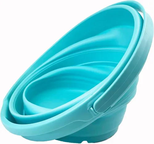 Miniatura 3 de SAMMART Cubo de plástico plegable de 10 L (2.6 galones), bañera redonda plegable, cubo de agua portátil para pesca, bote de agua para exteriores