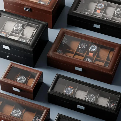 Miniatura 9 de ProCase Paquete de caja de reloj con caja de reloj de 6 ranuras