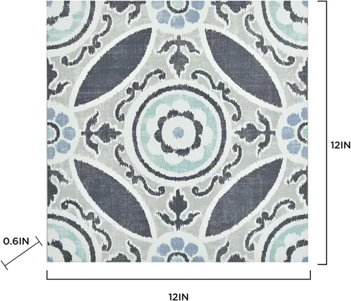 Miniatura 8 de FloorPops FP2484 Sienna Azulejos de suelo adhesivos, color gris