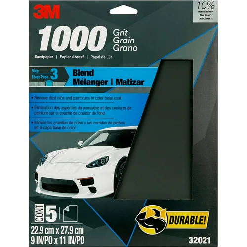 Miniatura 13 de 3M Wetordry - Papel de lija 32035, grano 800, 9 x 11 pulgadas, 5 hojas por paquete