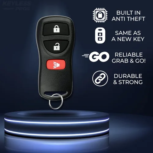 Miniatura 6 de Llavero remoto de entrada sin llave de repuesto de 3 botones, compatible con Nissan Armada Pathfinder Frontier Murano Titan Quest Xterra Sentra 3-BTN