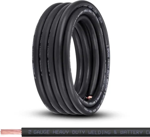 Miniatura 27 de Cable de Batería Calibre 2/0, 10 Pies Rojo + 10 Pies Negro 2/0 AWG Cable de Alambre de Soldadura de Cobre Puro, para Automotriz, Batería, Solar