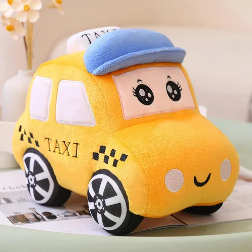 Miniatura 12 de XIYUAN Cojín de peluche rojo de autobús escolar con diseño de caricaturas, cojín de felpa para regalo de cumpleaños de niños (11 x 7 x 6 pulgadas)