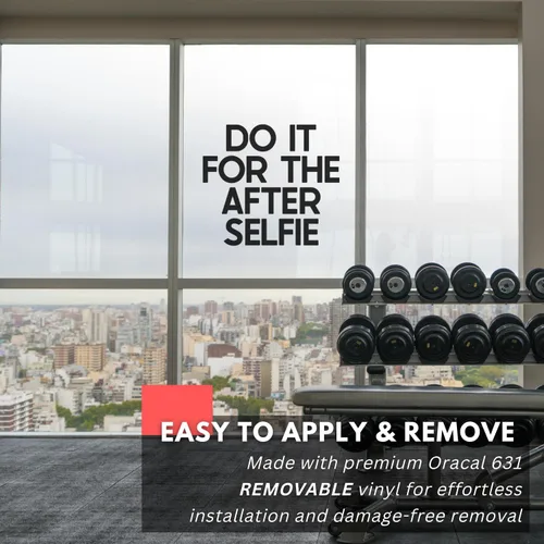Miniatura 4 de My Vinyl Story - Do it for The After Selfie - Calcomanía inspiradora motivacional divertida para pared, cita artística, frase para decoración