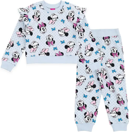 Miniatura 11 de Disney Conjunto de sudadera de vellón y pantalones deportivos para niñas, tallas de recién nacido a niño grande (recién nacido - 14-16)