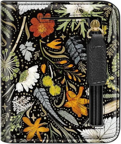 Miniatura 23 de Cartera pequeña con bloqueo RFID para mujer, con bolsillo plegable y compacto, lindo soporte para tarjetas de crédito, ranura para monedas, monedero