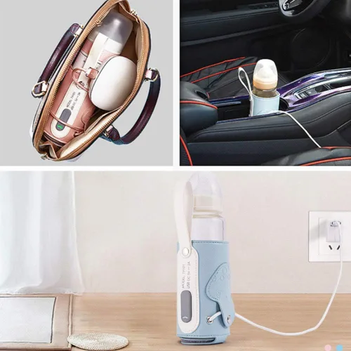 Miniatura 7 de Calentador de leche portátil, calentador de biberones, calentador de biberones USB, termostato de aislamiento portátil de almacenamiento de leche