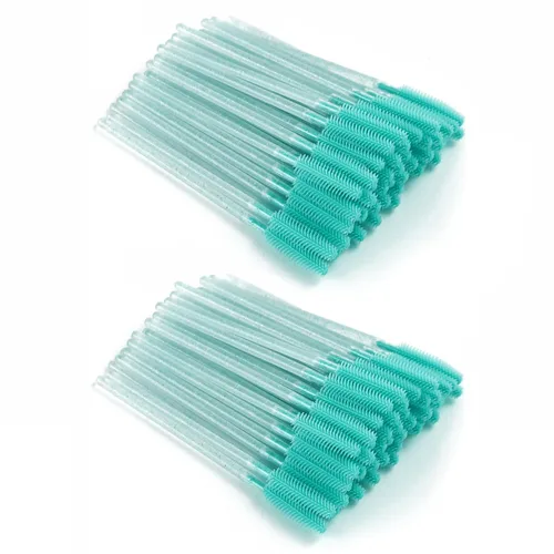 Miniatura 9 de 50 varitas desechables de silicona para pestañas – Cepillos de extensión de cejas y pestañas, separador de peine, herramienta de microblading