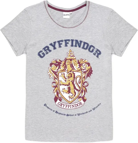 Miniatura 7 de Harry Potter Pijama para mujer Gryffindor House Crest - Conjunto de pijama para mujer gris