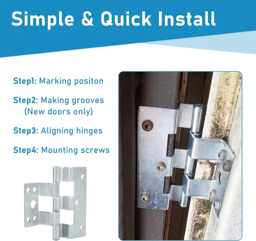 Miniatura 4 de PalpitateC Paquete de 3 bisagras para puerta de casa móvil compatibles con puertas exteriores Elixir Mobile Homes