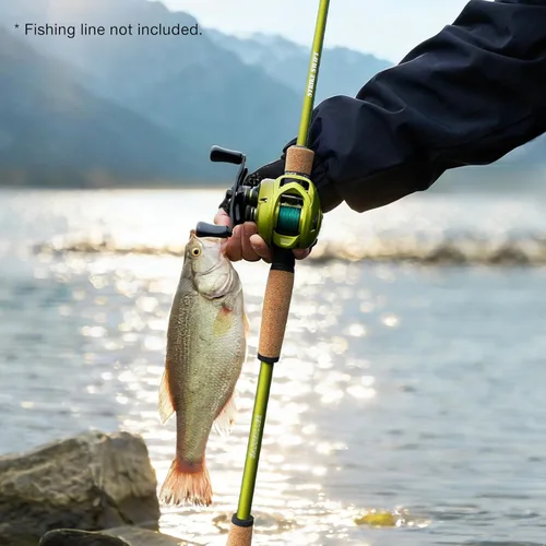 Miniatura 8 de Ghosthorn Caña de pescar y carrete Combo de caña de pescar de doble punta Baitcasting Combo Ultra Light Caña de 2 piezas con mango de corcho natural