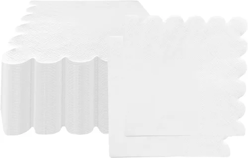 Miniatura 9 de Servilletas desechables de 2 capas de color rosa claro, servilletas de cóctel festoneadas, servilletas de bebidas, servilletas de postre