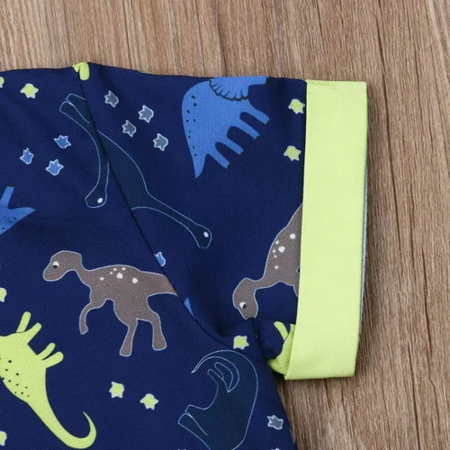 Miniatura 107 de Conjunto de camisa de manga corta con botones y pantalones cortos casuales con diseño de flamingo, para bebés y niños de 1 a 6 años, atuendos