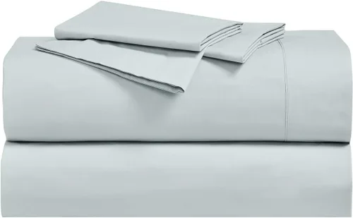 Miniatura 6 de Juego de sábanas de percal 100 % algodón con bolsillos profundos de 15 pulgadas (tamaño matrimonial, salvia lisa), ropa de cama transpirable