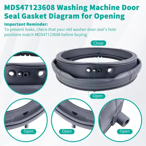Miniatura 8 de Upgrade MDS47123608 WM8100HVA Sello de Goma de Puerta de Lavadora, Repuesto para LG Kenmore y Compatible con Modelos WM8000HVA,WM4070HVA,WM4270HVA