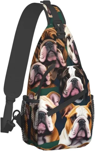 Miniatura 2 de Lindo Husky Print Sling Bag Crossbody Sling Mochila Viaje Senderismo Bolsas de Pecho para Mujeres Hombres