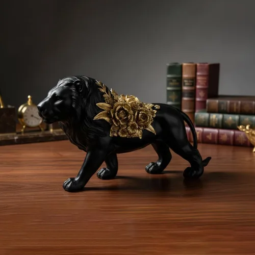 Miniatura 8 de Estatua coleccionable de rey león de 12 pulgadas, decoración de escritorio, decoración de habitación, decoración del hogar, escultura de arte