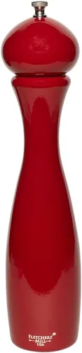 Miniatura 6 de Fletchers' Mill - Colección Marsala de molinillo de pimienta, cereza, 4 pulgadas, grosor ajustable fino a grueso, fabricado en Estados Unidos Negro