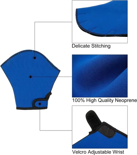 Miniatura 3 de 1 Pair Swimming Gloves Aquatic Swim Training Gloves Neoprene Webbed Gloves Fitness Water Resistance Glove for Men Women Children Unisex