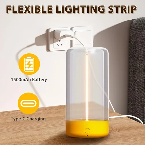 Miniatura 7 de AUGE LIGHT Mini lámpara de mesa minimalista, lámpara de mesa recargable, lámpara de mesa portátil, lámparas de escritorio para oficina en casa, luz