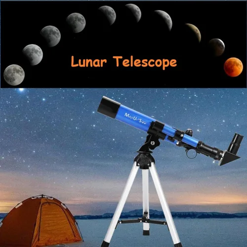 Miniatura 4 de Telescopio para niños 400x40mm con trípode y buscador de alcance, telescopio portátil para niños y principiantes, telescopio de viaje con 3 oculares