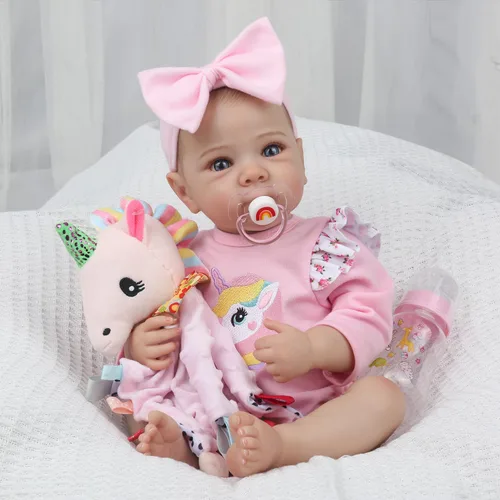 Miniatura 11 de KSBD Muñecas de bebé Reborn – Muñeca de bebé realista de 20 pulgadas, muñecas de bebé de la vida real, muñeca de bebé recién nacida realista
