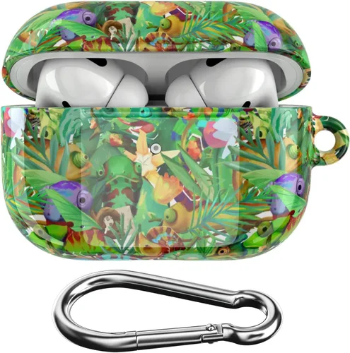 Miniatura 14 de Funda compatible con Airpods Pro y Pro 2 Airpods 3-2-1 Gen Bulldog Francés Portátil, Diseño de Clip de Bloqueo Lindo Estampado de Cachorro Perros