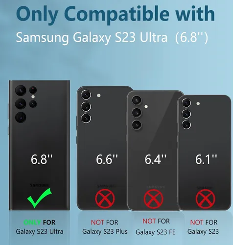 Miniatura 3 de FNTCASE Funda para Samsung Galaxy S23-Ultra: protección de grado militar a prueba de caídas cubierta móvil con soporte TPU resistente a prueba