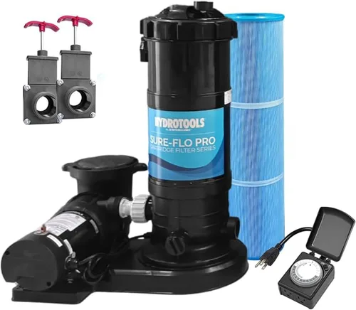 Miniatura 13 de Swimline Hydrotools - Sistema de filtro de cartucho para piscinas sobre tierra, 8 pies cuadrados con bomba de 0.3 THP, para piscinas de hasta 9000