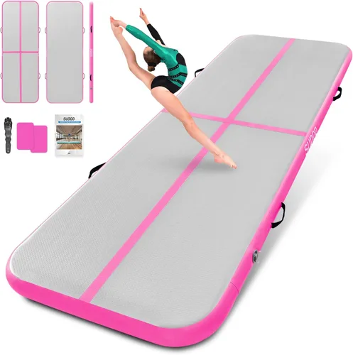 Miniatura 12 de SUDOO Gymnastics Air Mat 10ft/13ft/16ft Inflatable Air Tumble Track Mat 4" Thick Tumbling Mat With Pump or No Pump for Training Tumble Yoga