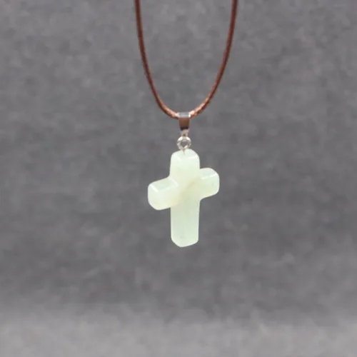 Miniatura 3 de 30 dijes de piedra de color con cruz de piedra preciosa, dijes de cuarzo cruzado sin cadena, suministros para hacer joyas, collares y aretes