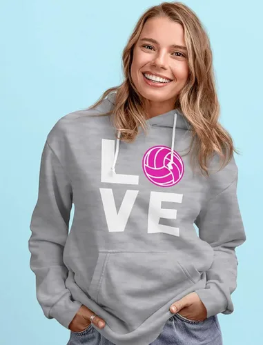 Miniatura 2 de Sudaderas con capucha para adolescentes y mujeres con diseño de voleibol
