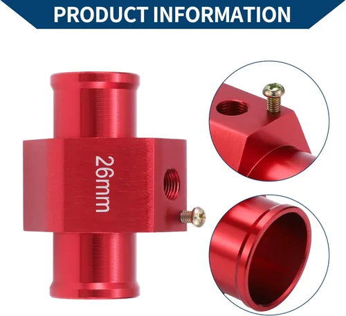 Miniatura 7 de Kit de sensor universal de temperatura de agua de 12 V/24 V, adaptador rojo de 1/8 "NPT 1.02" 180'F encendido - 165'F apagado para radiador