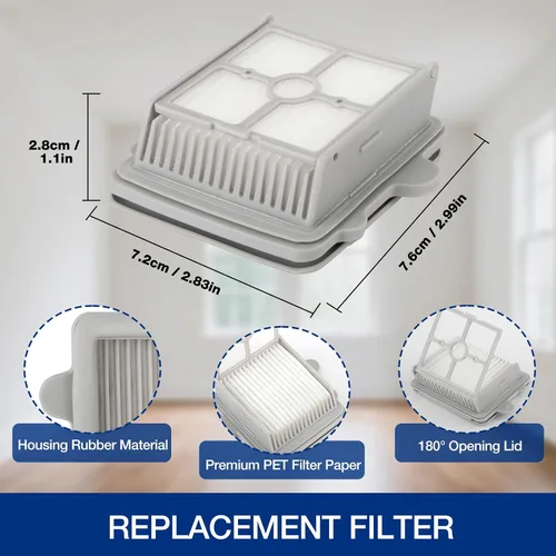 Miniatura 4 de Rodillos de cepillo F25 y filtro HEPA para aspiradora inalámbrica en seco y húmedo Roborock F25/F25 ACE/F25 ALT/F25 LT/F25 RT/F25 GT, 3 rodillos