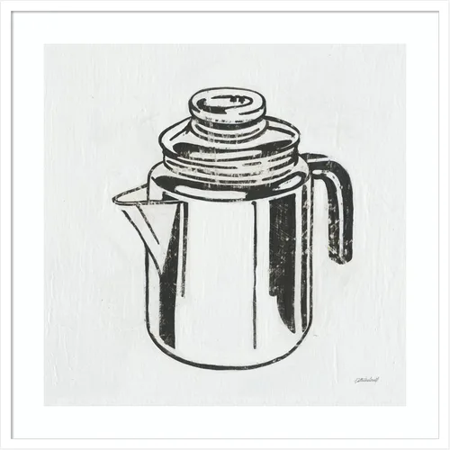 Miniatura 15 de Amanti Art Lienzo decorativo para pared enmarcado de 24 x 24 pulgadas, cafetera retro (cocina) por Kathrine Lovell, arte de pared de cocina