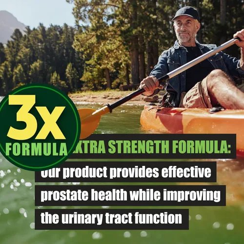 Miniatura 2 de 3X Formula - Suplementos naturales para la salud de la próstata para hombres, Saw Palmetto para reducir los viajes nocturnos al baño +