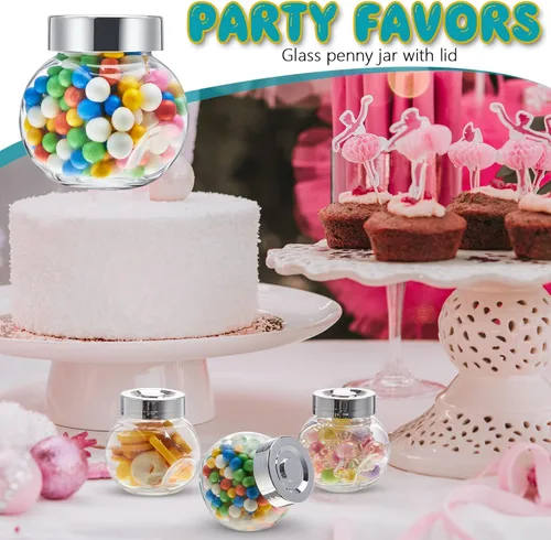 Miniatura 6 de Umigy 60 mini tarros de vidrio con tapas de 1.7 onzas, pequeños recipientes de vidrio con tapas para regalos de fiesta, regalos de boda, especias