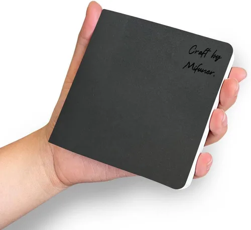 Miniatura 9 de Cuaderno de bocetos de acuarela, cuaderno de 5x5 pulgadas con cubierta de tela cuadrada portátil, 20 hojas de papel de dibujo texturizado