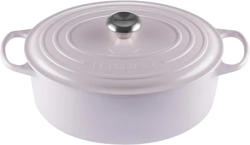 Miniatura 36 de Le Creuset Horno holandés ovalado Signature de hierro fundido esmaltado, 2.75 cuartos de galón., Blanco