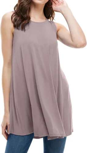 Miniatura 9 de Azules Sleeveless Tunic Tops for Women – Flowy Loose Fit Rayon Tank Tops Dressy Long Tunics for Leggings & Summer Outfits