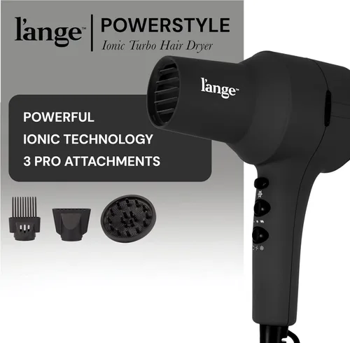 Miniatura 2 de L'ANGE HAIR PowerStyle Turbo - Secador de pelo iónico Secador profesional de 1875 vatios con difusor y concentrador Múltiples ajustes de calor
